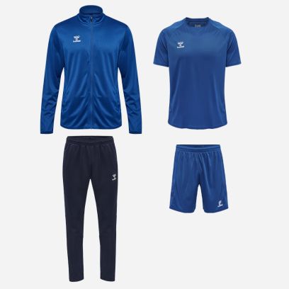 Produkt-Set Hummel Essential für Kinder. Trikot + Short + Sweatjacke + Trainingshosen (4 artikel)