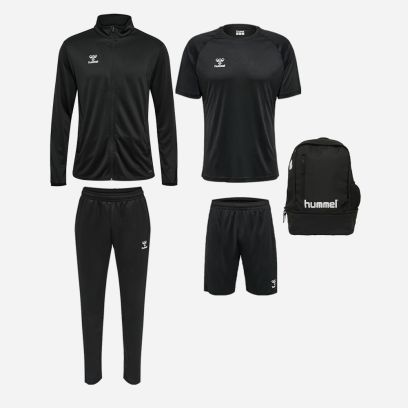 Product set Hummel Essential for Kids. Jersey + Shorts + Sweat jacket + Tracksuit pants + Bag (5 items)