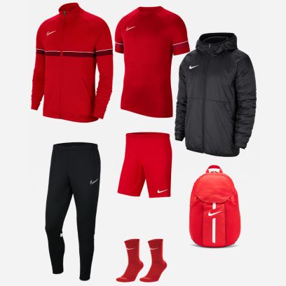 Produkt-Set Nike Academy 21 für Mann. Trainingsanzug + Trikot + Short + Socken + Parka + Tasche (7 artikel)