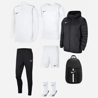 Conjunto Nike Park 20 para Hombre. Chándal + Camiseta + Pantalón corto + Calcetines + Parka + Mochila (7 productos)