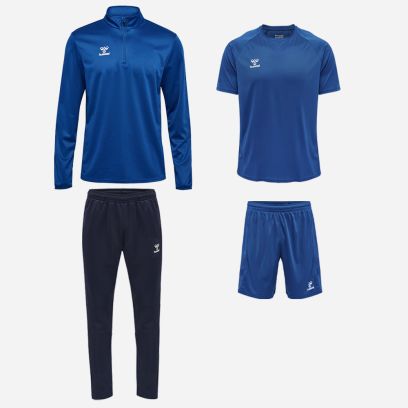 Product set Hummel Essential for Men. Jersey + Shorts + Top 1/2 zip + Tracksuit pants (4 items)