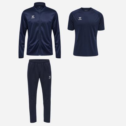 Conjunto de productos Hummel Essential para Homem. Jersey + Jaqueta de treino + Calças de fato de treino (3 itens)