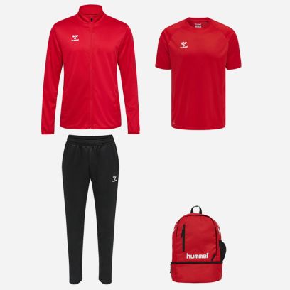 Produkt-Set Hummel Essential für Herren. Trikot + Sweatjacke + Trainingshosen + Tasche (4 artikel)