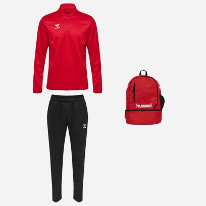 Conjunto de productos Hummel Essential para Hombre. Top 1/2 zip + Pantalón de chándal + Mochila (3 productos)