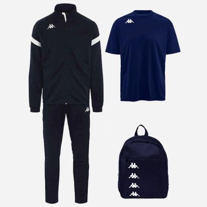 Set di prodotti Kappa Dalcito per Uomo. Tuta + Maglia + Zaino (3 prodotti)