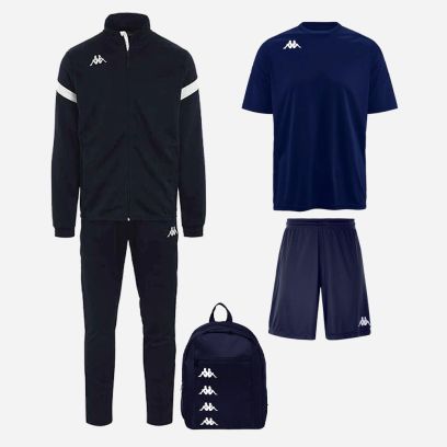 Set di prodotti Kappa Dalcito per Uomo. Tuta + Maglia + Short + Zaino (4 prodotti)