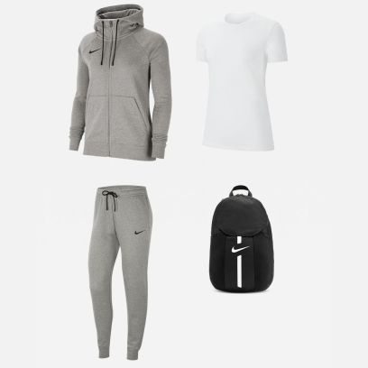 Conjunto de produtos Nike Team Club 20 para Fêmea. Camisola + Calças de corrida + T-shirt + Saco (4 itens)