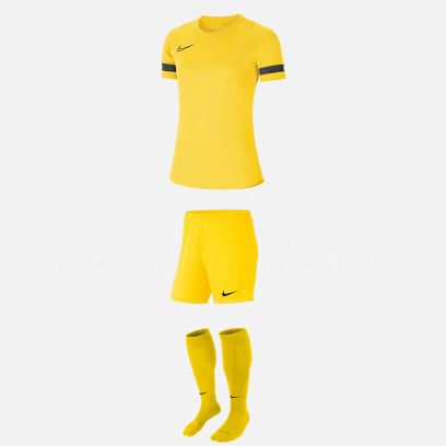 Conjunto de produtos Nike Academy 21 para Fêmea. Camisa + Calções + Meias (3 itens)