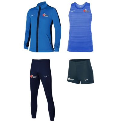 Pack Noeux Athletisme pour Femme (4 pièces) | Veste de survêtement + Pantalon de survêtement + Débardeur + Short |