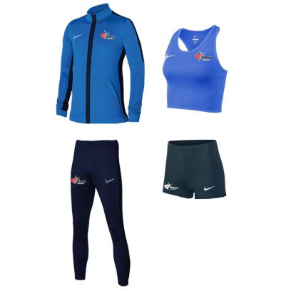 Pack Noeux Athletisme pour Femme (4 pièces) | Veste de survêtement + Pantalon de survêtement + Brassière + Short |