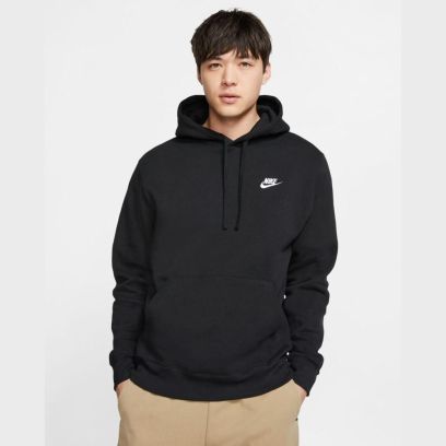 Camisola com capuz Nike Sportswear Club Fleece Preto para homem