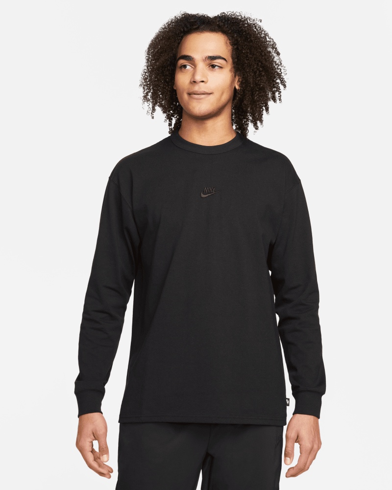 Men's Nike Sportswear Premium Essentials Black long sleeve T-shirt ...