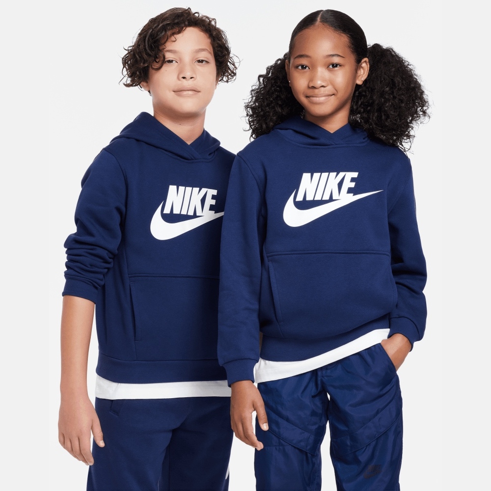 Felpa con cappuccio Nike Sportswear Club Fleece arancione da bambino EKINSPORT