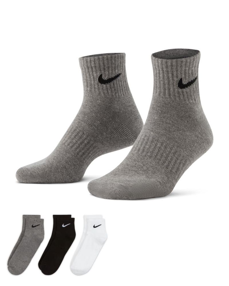 Nike 3 Pack Dri-Fit Cushion Quarter - Chaussettes running pour Homme - Noir  : infos, avis et meilleur prix. Vêtements running Homme.